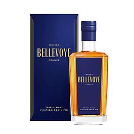 1 whisky français Bellevoye Bleu finition grain fin, 40%, 70 cl, en étui